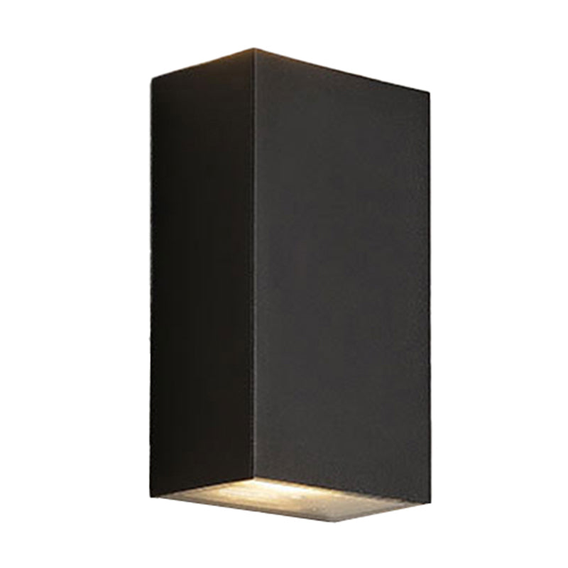 Nordic Metal Black Wall Lamp: Cube/Triangle/Cylinder Led Sconce For Outdoor