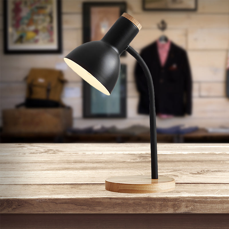 Nordic Style Metal Desk Lamp - Gentle And Kid-Friendly Study Light For Childrens Bedroom Black