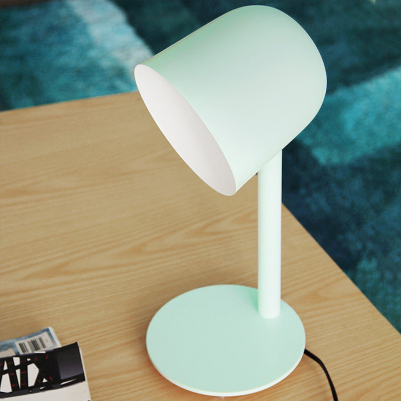 Macaron Loft Desk Lamp - Kindergarten Dormitory Cup Light Sleek Metal Design Green