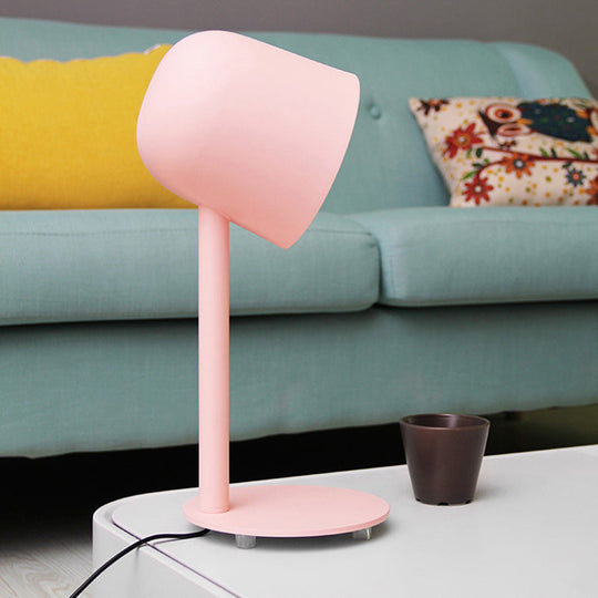 Macaron Loft Desk Lamp - Kindergarten Dormitory Cup Light Sleek Metal Design