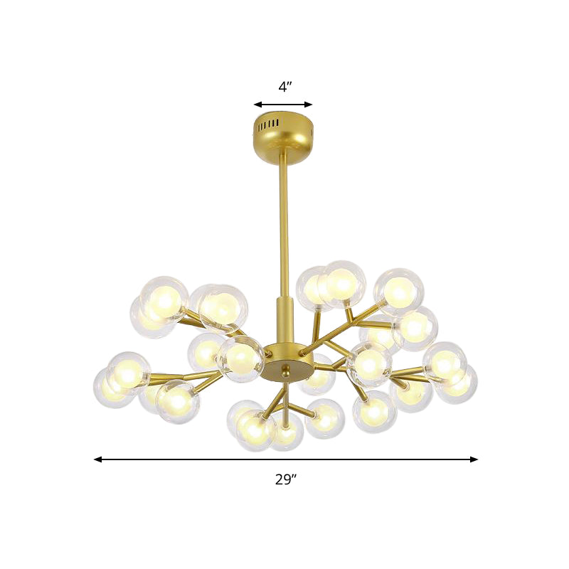 Gold Bubble Hanging Light Chandelier - Post Modern 25/30/45 Lights Metal Ceiling Fixture