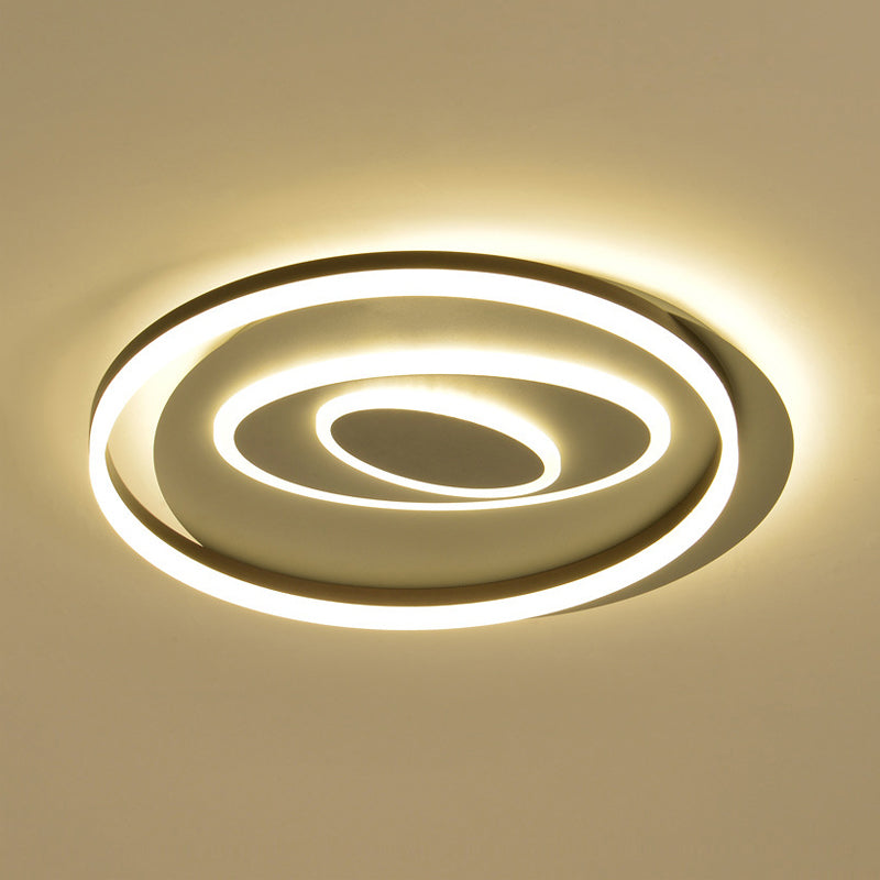 Modern Black Circle Flush Mount LED Ceiling Lamp for Child's Bedroom