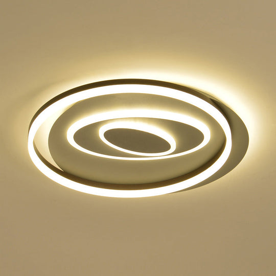 Modern Black Circle Flush Mount Led Ceiling Lamp For Childs Bedroom