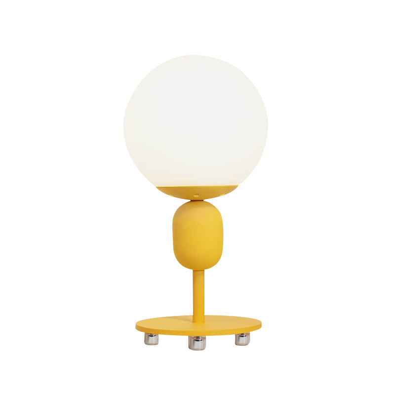 Modern Eye-Caring Desk Light With Orb Shade - Perfect For Childs Bedroom