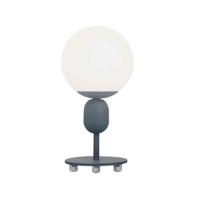 Modern Eye-Caring Desk Light With Orb Shade - Perfect For Childs Bedroom