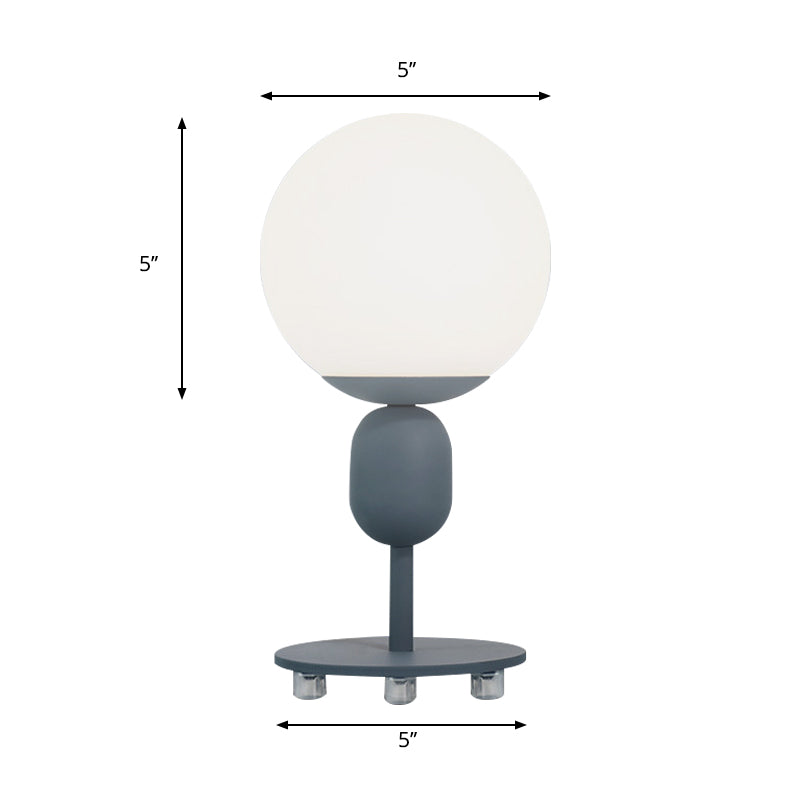 Modern Eye-Caring Desk Light With Orb Shade - Perfect For Childs Bedroom