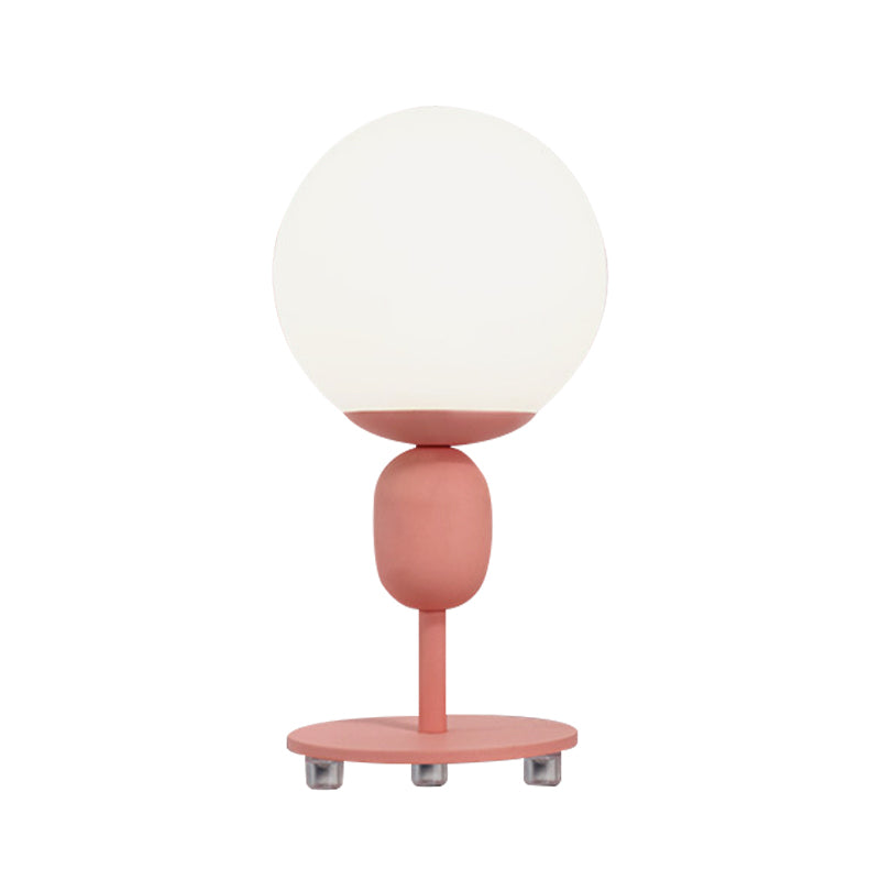 Modern Eye-Caring Desk Light With Orb Shade - Perfect For Childs Bedroom