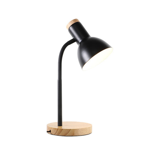 Nordic Reading Light With Metal Touch Shape For Dormitory Desk And Plug-In Convenience