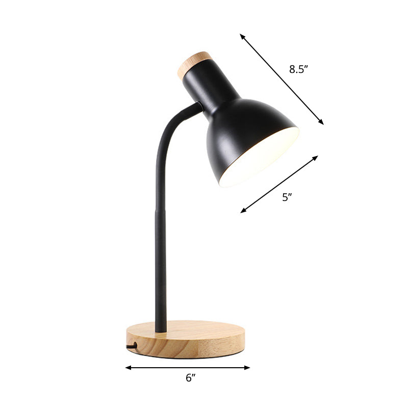 Nordic Reading Light With Metal Touch Shape For Dormitory Desk And Plug-In Convenience