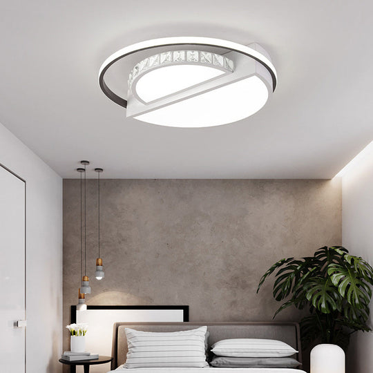 Contemporary LED Ceiling Lamp: White Acrylic Flush Mount for Kids' Bedroom