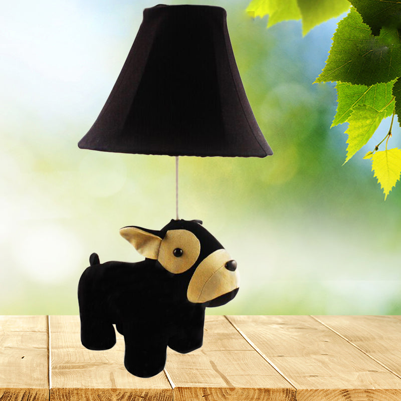 1-Head Cartoon Animal Desk Lamp For Kids Bedroom - Soft Fabric Reading Light