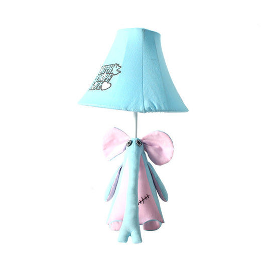 1-Head Cartoon Animal Desk Lamp For Kids Bedroom - Soft Fabric Reading Light