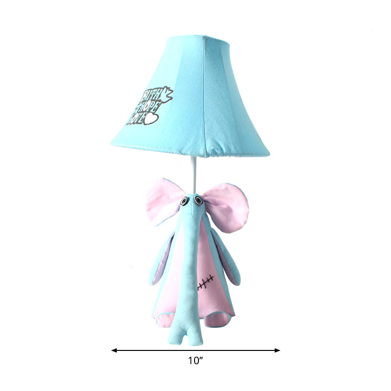 1-Head Cartoon Animal Desk Lamp For Kids Bedroom - Soft Fabric Reading Light