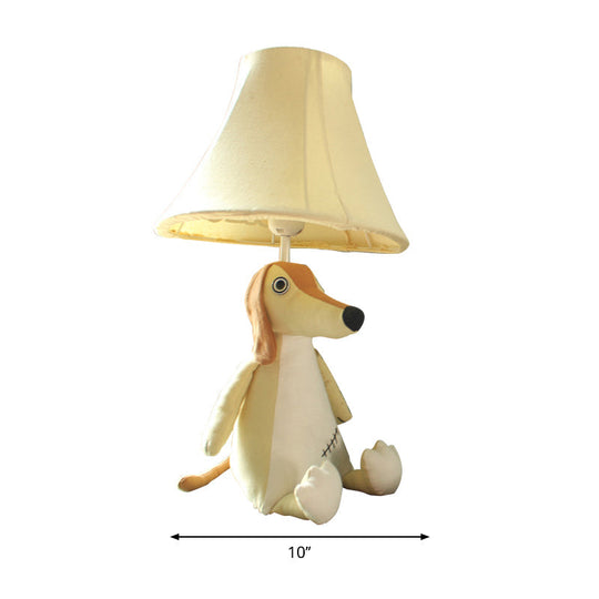 1-Head Cartoon Animal Desk Lamp For Kids Bedroom - Soft Fabric Reading Light