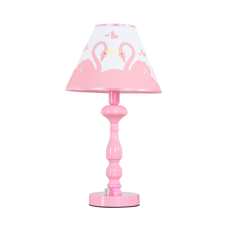 Pink Tapered Shade Desk Light - Modern Stylish Study For Girls Bedroom