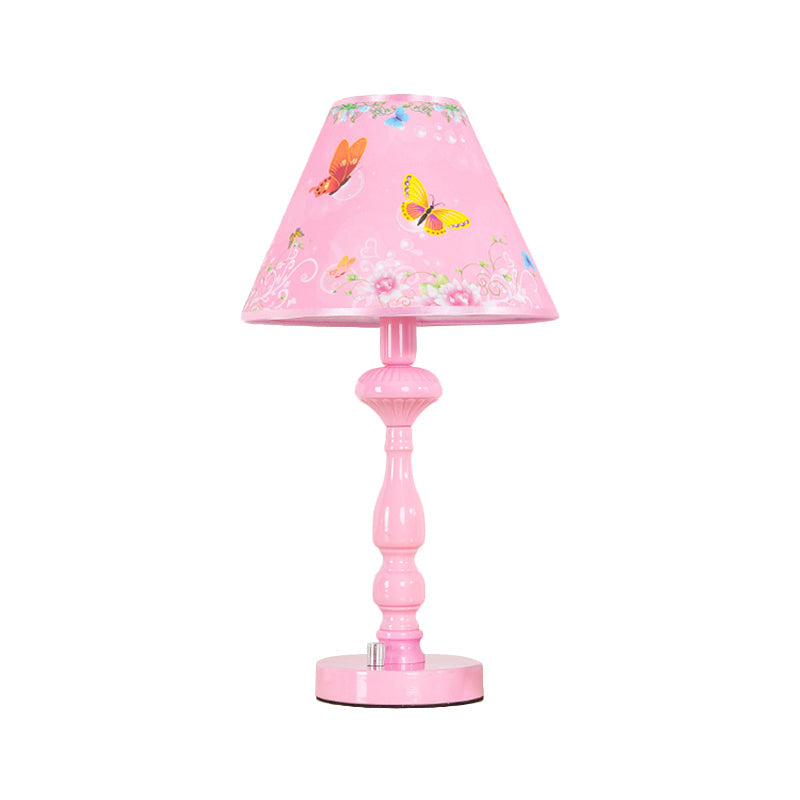 Pink Tapered Shade Desk Light - Modern Stylish Study For Girls Bedroom