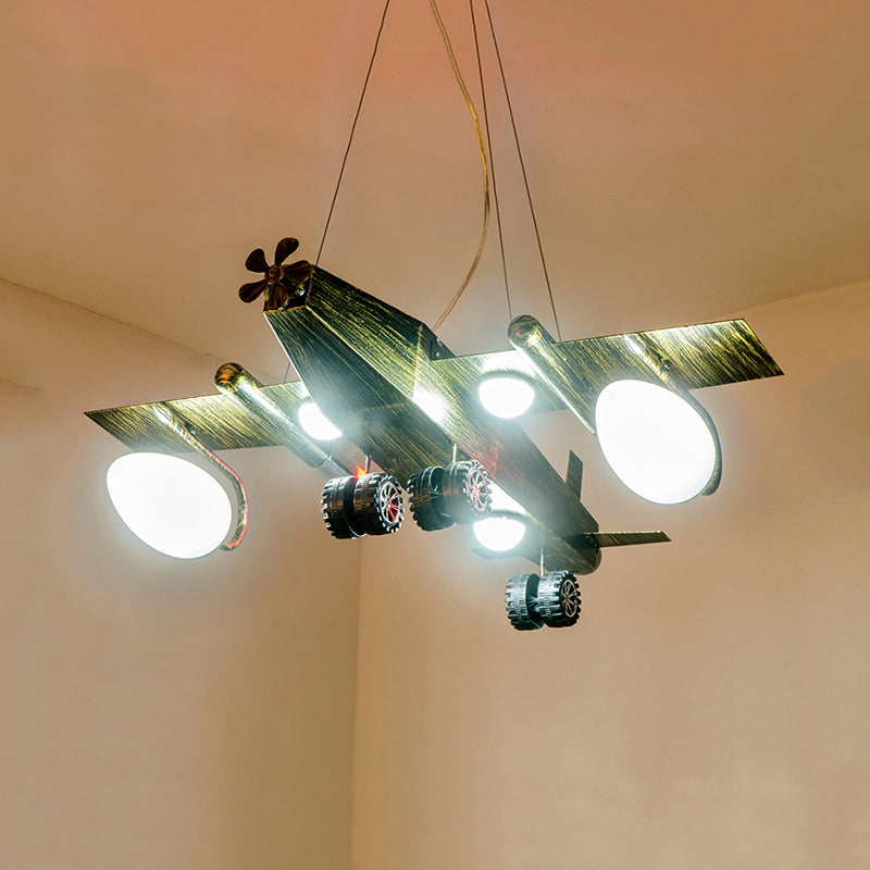 Modern Metal Plane Pendant Lights For Boys Bedroom Or Shop