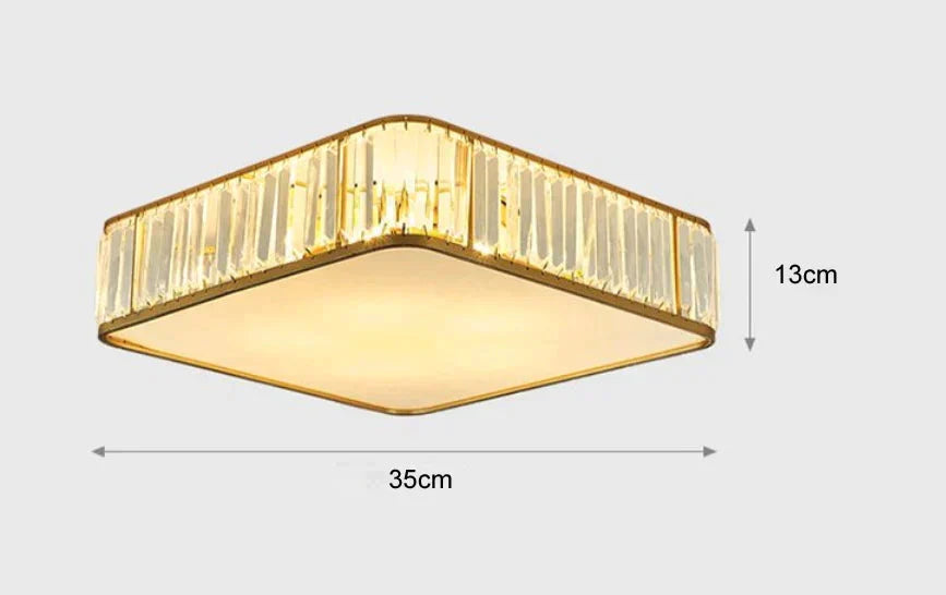 Simple Modern Crystal Lamp Atmosphere Dining Room Bedroom Ceiling 35*35Cm