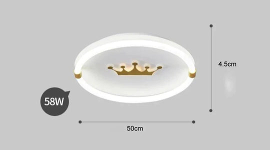 Nordic Warm Crown Master Bedroom LED Ceiling Lamp