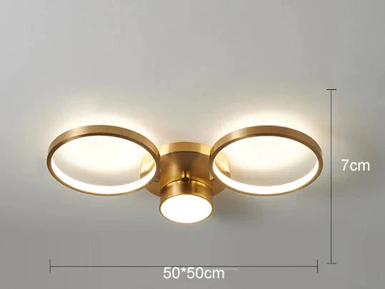 Ring All Copper Jane Bedroom Lamp Led Ceiling Lamp