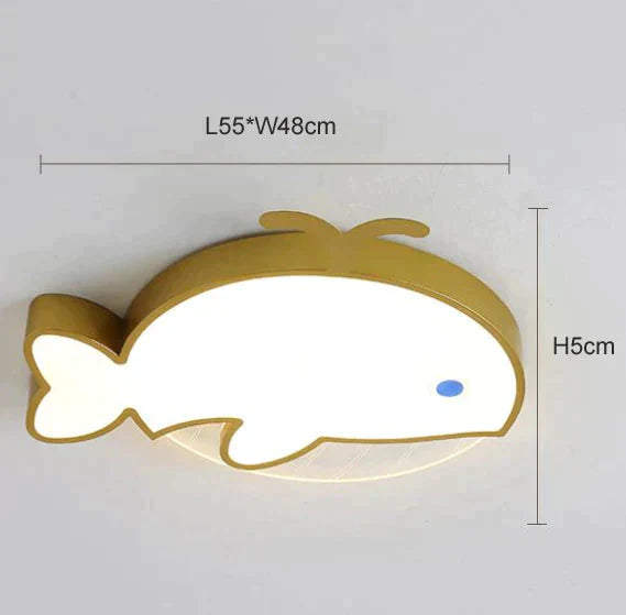 Nordic Whale Led Bedroom Ceiling Lamp