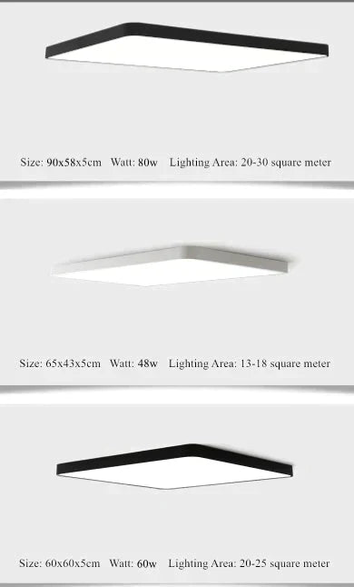 Surface Mount Ultra Thin 5Cm Led Ceiling Light Dimmable Modern Lamp Home Lighting Living Room