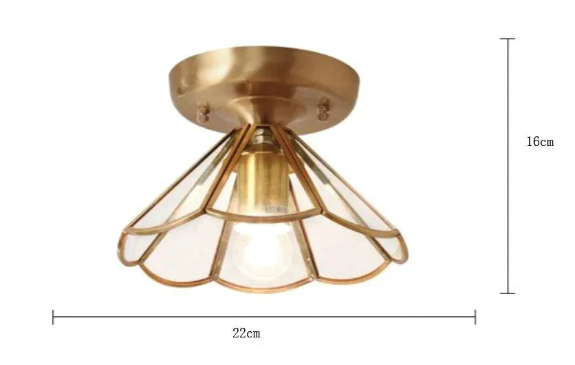 Modern Gateway Lamp Balcony Corridor All Copper Ceiling