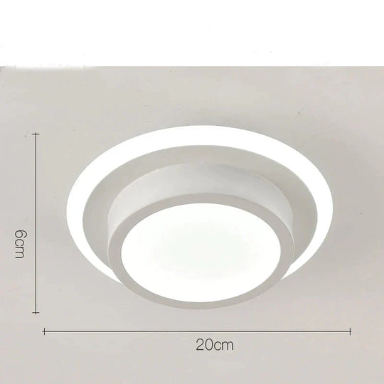 Acrylic Modern LED Ceiling Lights For Corridor Entrance Of Home Lamp Plafonnier Luminaria Lamparas De Techo White Black Painted