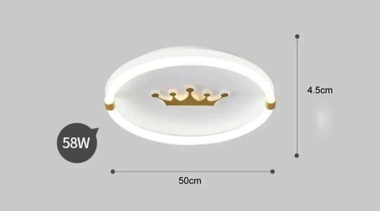 Nordic Warm Crown Master Bedroom Led Ceiling Lamp