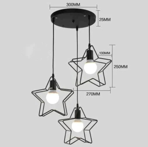 Nordic Creative Lovely Star Chandelier Ceiling