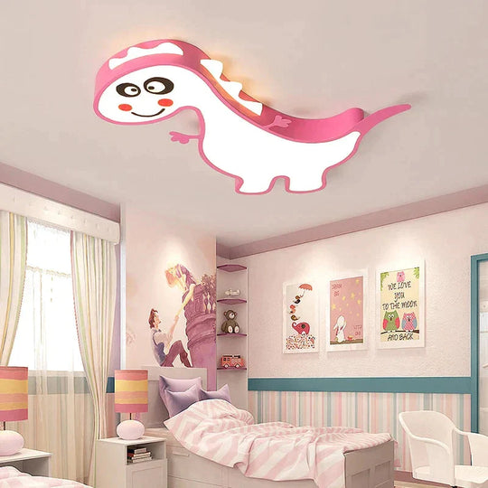 New Dinasour Modern Led Ceiling Lights Lamp For Child Bedroom Study Room Babyroom Remote Control Cartoon Designer Lamparas