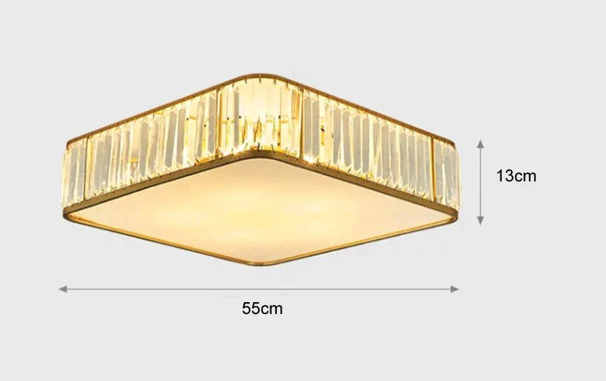 Simple Modern Crystal Lamp Atmosphere Dining Room Bedroom Ceiling 55*55Cm