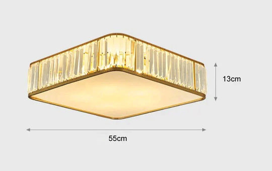 Simple Modern Crystal Lamp Atmosphere Dining Room Bedroom Ceiling 55*55Cm