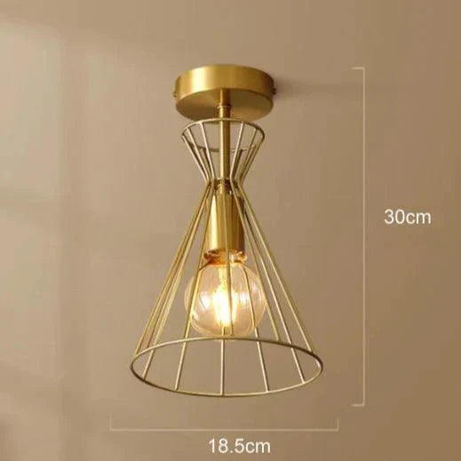 American All-copper Balcony Ceiling Lamp