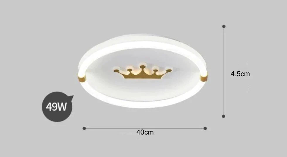 Nordic Warm Crown Master Bedroom LED Ceiling Lamp