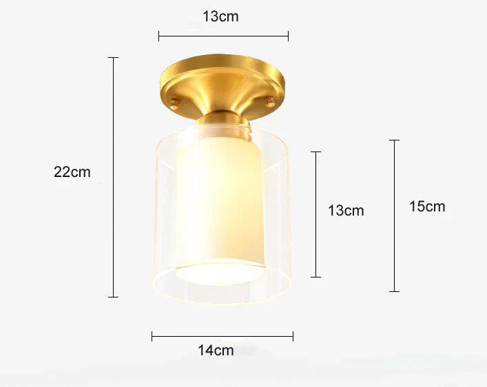 New Living Room Copper Ceiling Lamp