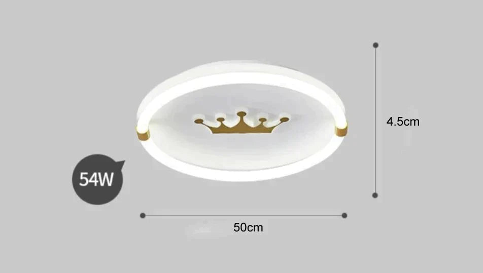 Nordic Warm Crown Master Bedroom Led Ceiling Lamp