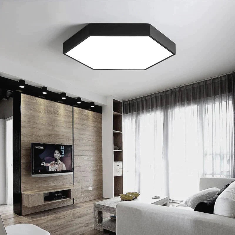 Luminaires Modern Led Ceiling Light For Living Room Bedroom Black&White Simple Ceiling Mounted Home Ceiling Lamps 5CM Thin