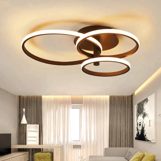 New Design LED Ceiling Light For Living Room Dining Bedroom White Coffee Finnished Indoor Home Lighting Fixture Lamparas De Techo