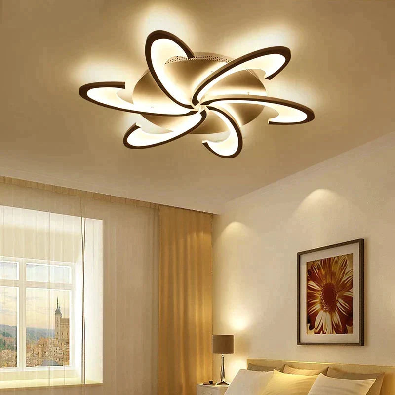 Remote Control Led Ceiling Light With Ultra-Thin Acrylic Lamp For Living Room Bed Flush Mount