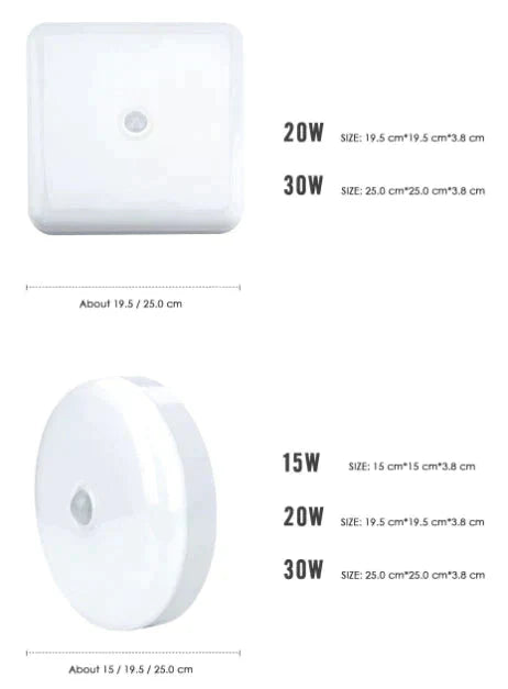 Motion Sensor Led Ceiling Light 30W 36W Pir Surface Mounted Lamp Indoor Lighting Home Kitchen