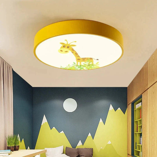 LED Ceiling Lamp Cartoon Kids Boy Girls' Room Round Multicolor 18W Ceiling Surface Mounted LED Lighting Fixtures