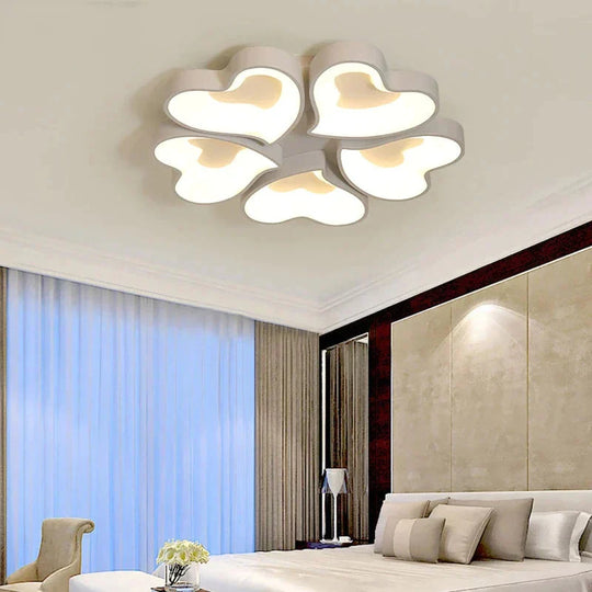 Modern Heart Shape LED Ceiling Lights For Living Room Bedroom  Indoor Lighting Ceiling Lamp Fixture Remote Control Dimmin