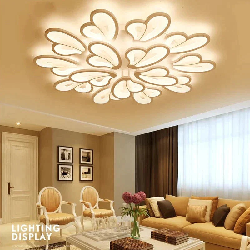 Modern Led Ceiling Lights For Living Room Dining Bedroom Foyer Luminaries White Frame Lamps Input