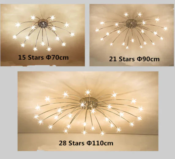 Fashion Ceiling Lights LED Lamp Iron Galss Indoor Lighting ALL Stars LED G4 Bedroom, Living Room Hotel Light Fixture