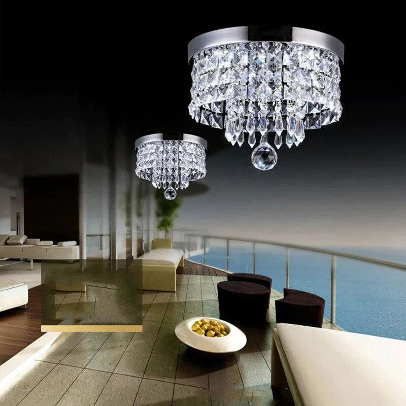 Modern Crystal LED Ceiling light Fixture For Indoor Lamp lamparas de techo Surface Mounting Ceiling Lamp For Bedroom Dining Room