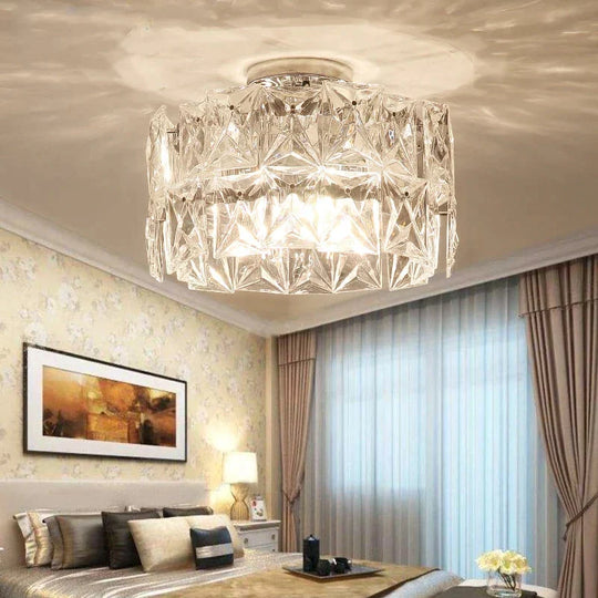 Creative Crystal Ceiling Lights For Corridor Bedroom Dining Room Cafe Hall Home Lighting Modern LED Crystal Living Room Lamp