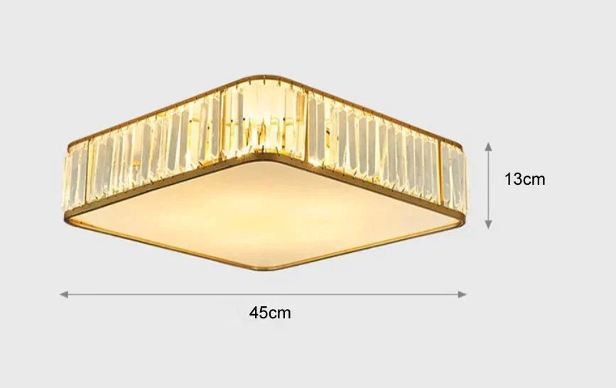 Simple Modern Crystal Lamp Atmosphere Dining Room Bedroom Ceiling 45*45Cm