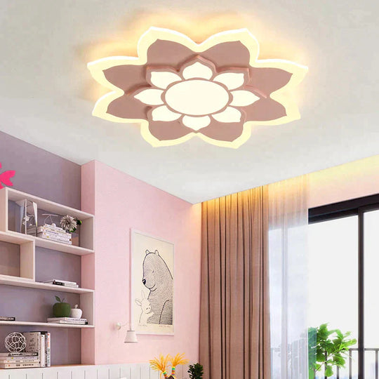 New Arrival Led Ceiling Lights Lamp With Remote Control And Flower Designer For Child Bedroom Study