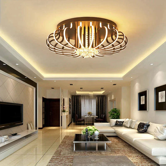 Modern Living Room Led Ceiling Lights For 10-15Square Meters Restaurant Indoor Light Luminarias Para Sala Remote Control